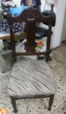 כיסא עתיק מגולף מתוך סט של 6